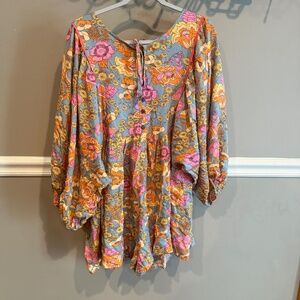 Loose, Flowing Floral Jumpsuit